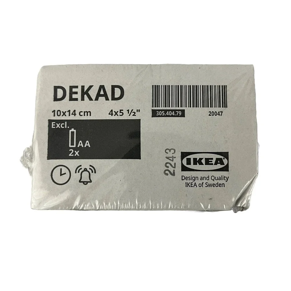 Ikea DEKAD Alarm Clock Black 5.5